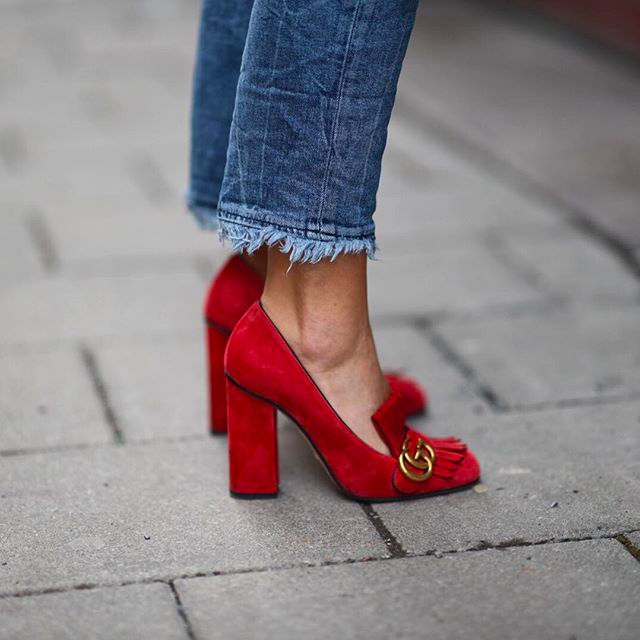 Put your best foot forward with the Granny Heel - The Entertaining House. Image via Pinterest. Shoes Gucci