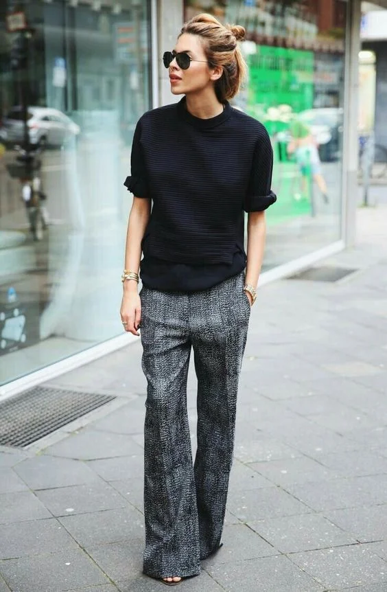 Celebrating the Little Black Sweater. Image via The Stylish Wife