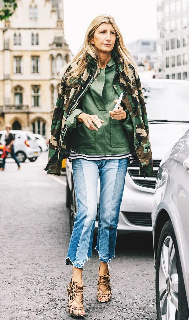 When in Europe... Go Camo! Image via Style du Monde.