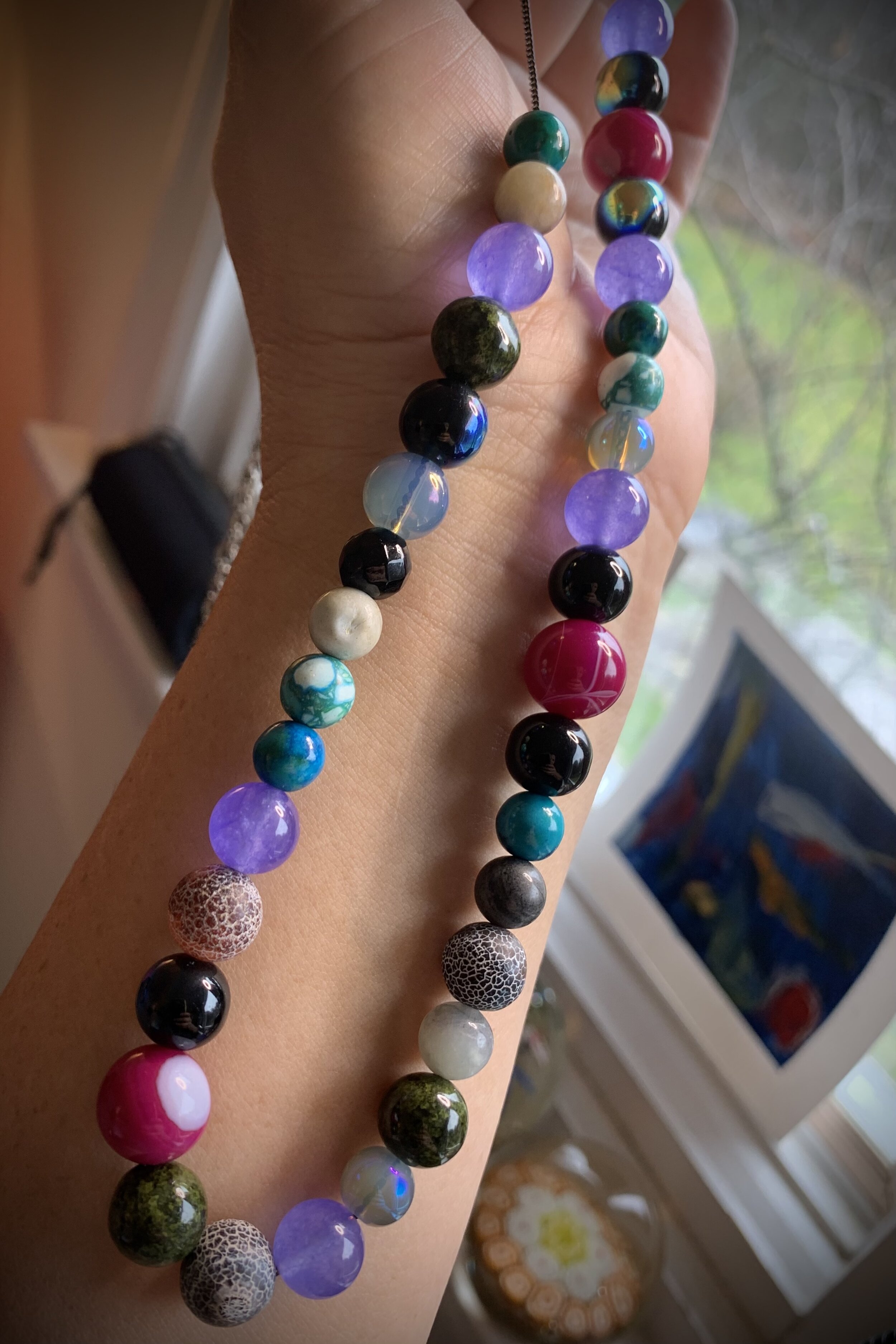 Aurora Borealis Beaded Strand