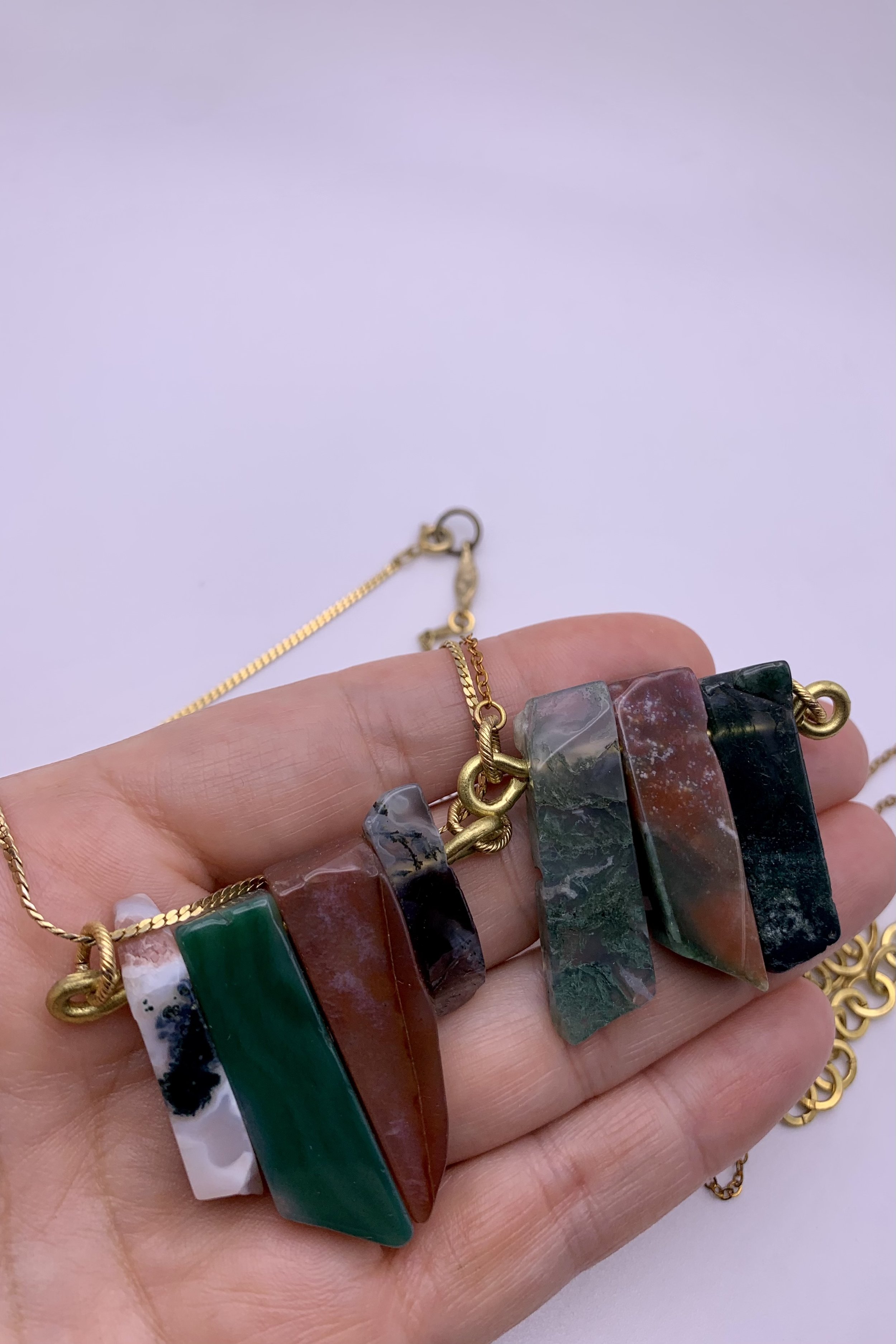 earthly matters double spears necklace