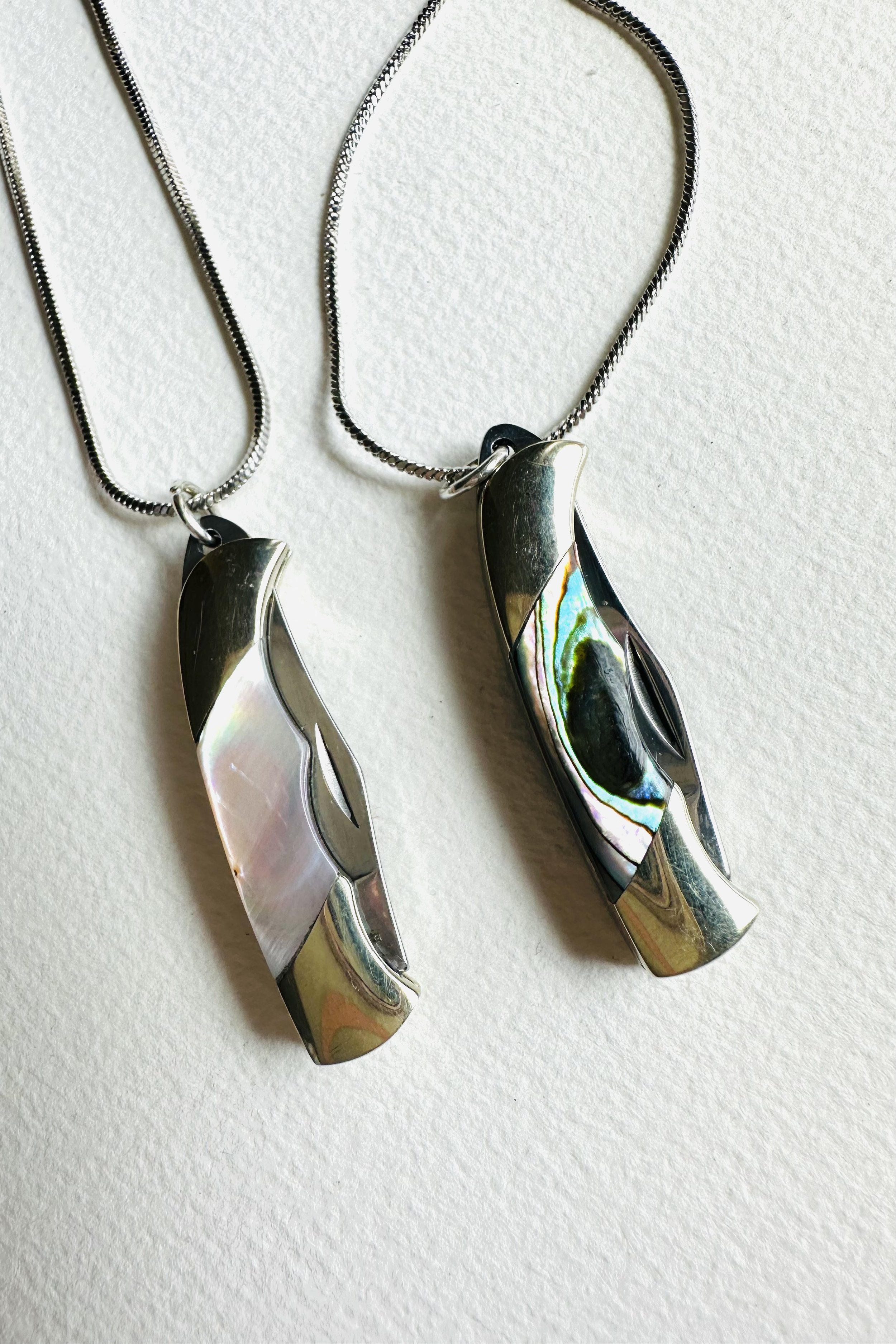 ABALONE INLAID POCKET KNIFE NECKLACE