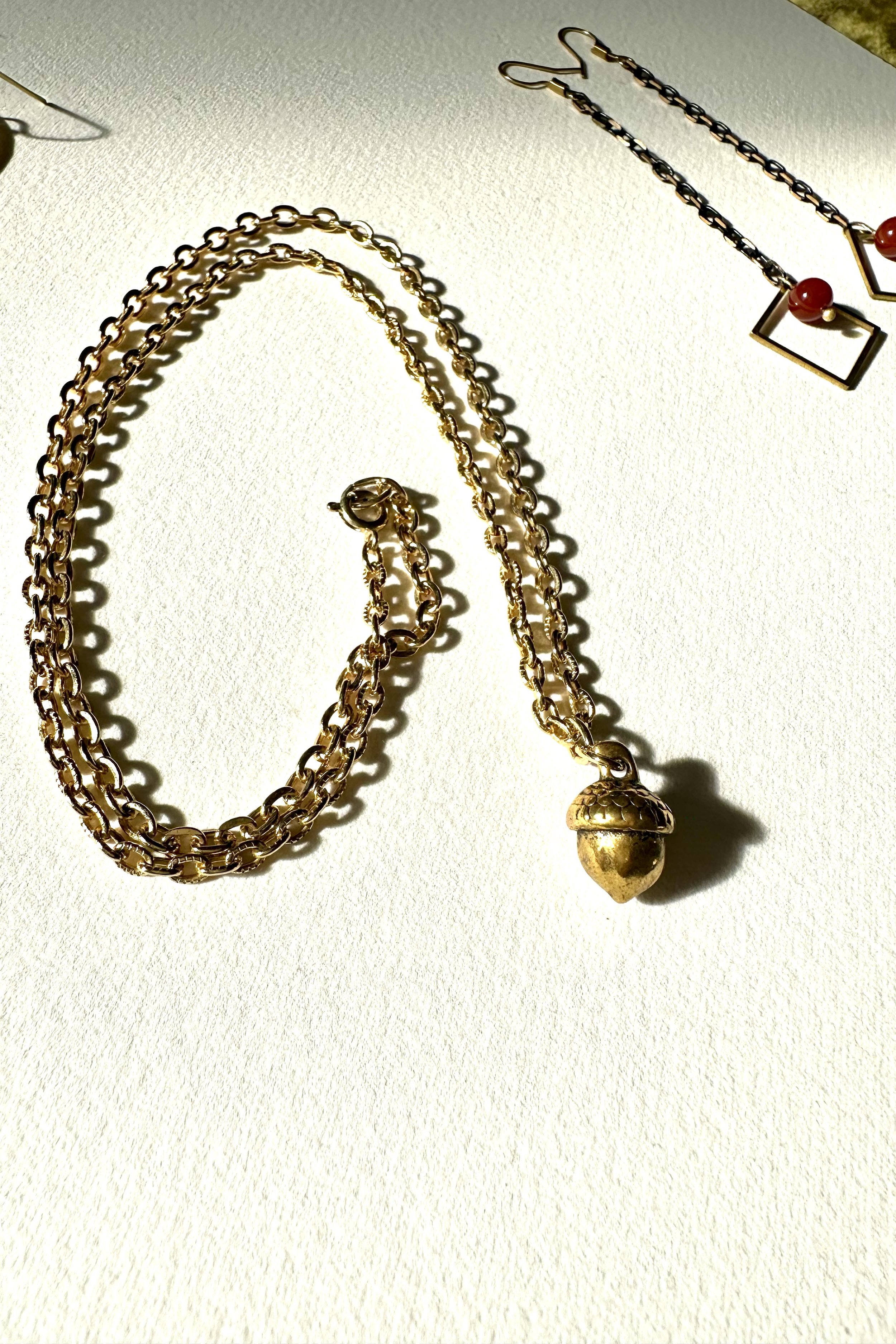 little bronze acorn necklace