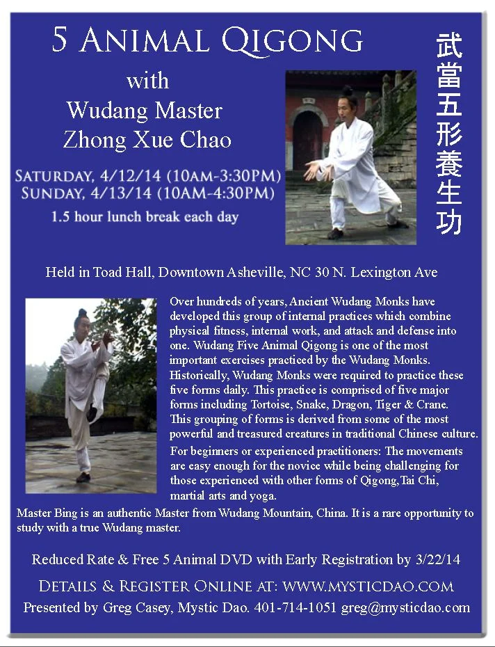 Asheville, NC April 5 Animal Qigong