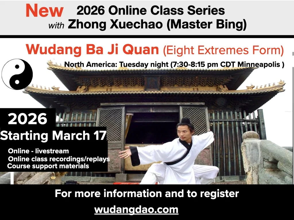 Wudang Ba Ji Quan, and Dan Jian Online classes