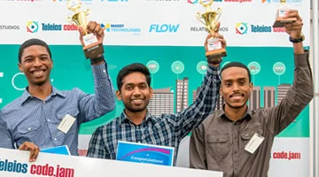 Teleios Code Jam (TCJ) is an internationally recognized software development program, which seeks to inspire and motivate students to collaboratively solve real-world problems. Teleios Code Jam