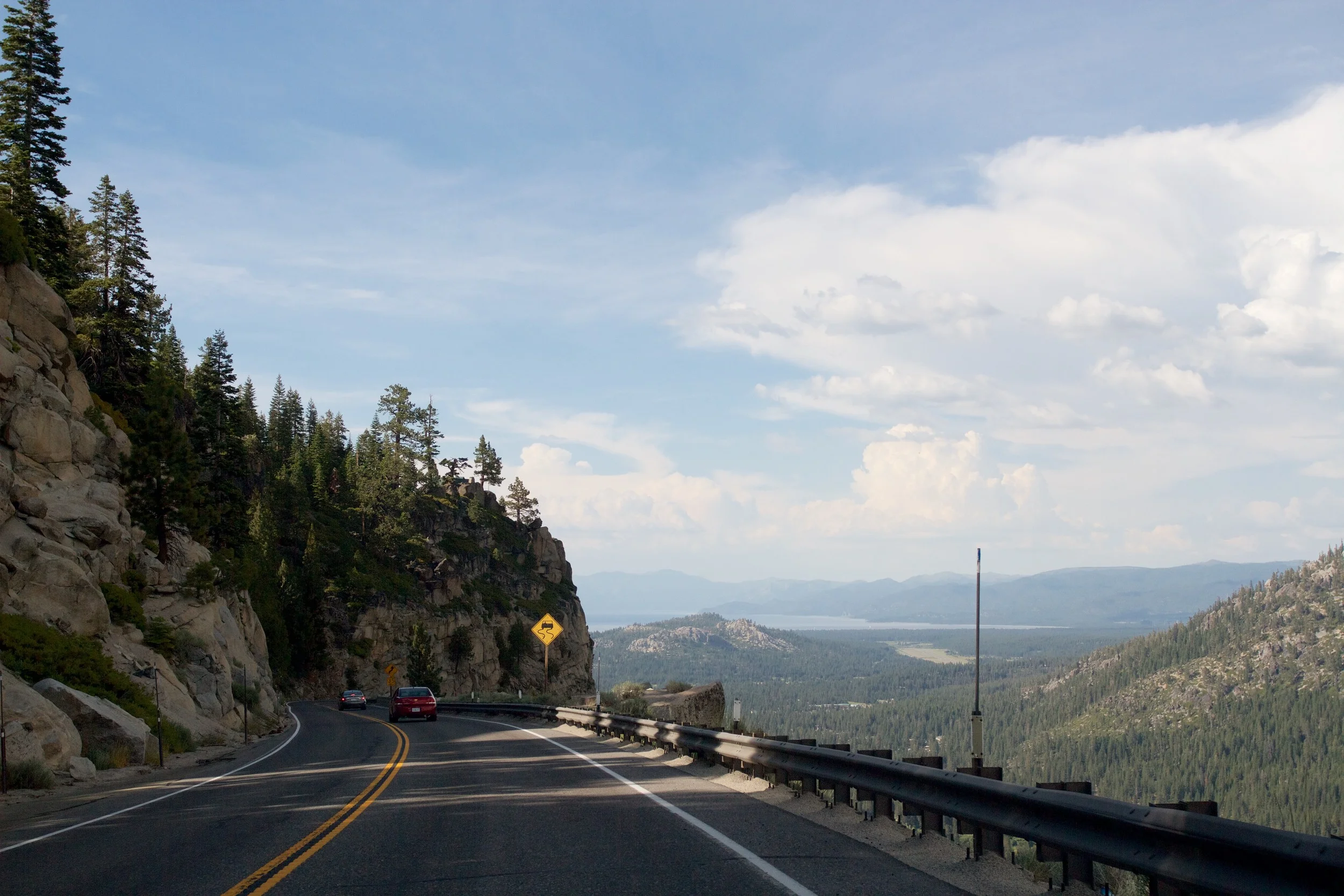 View from US-50 entering Lake Tahoe
