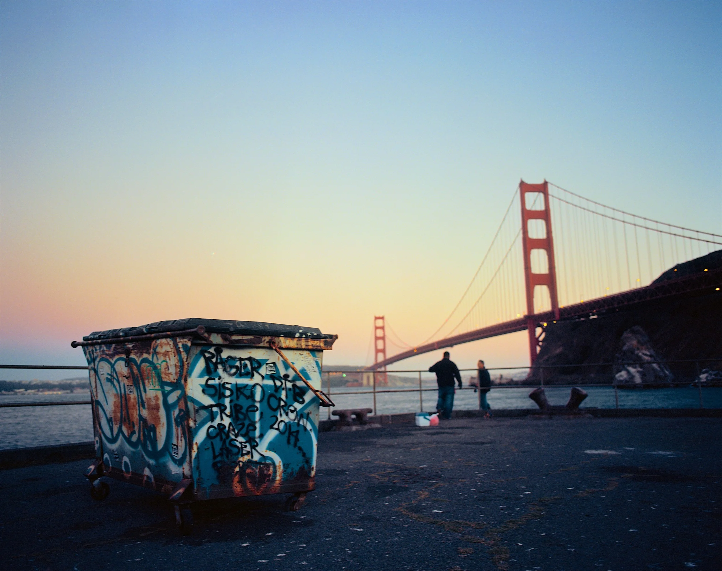 Sunset Fishing at the Golden Gate - a moment next to the Bay's most iconic landmark