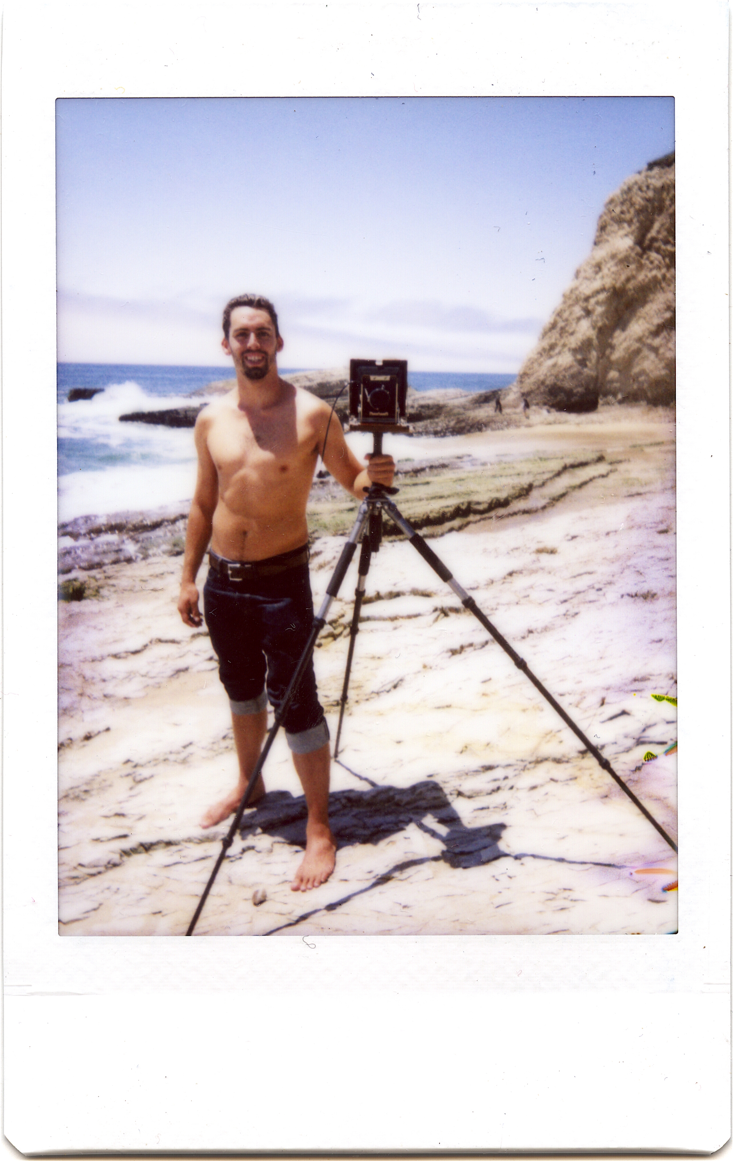 A Instant photo of me from 1967, posing with my new Nagaoka 4x5 at Panther Beach. Photo credit to my buddy Nick