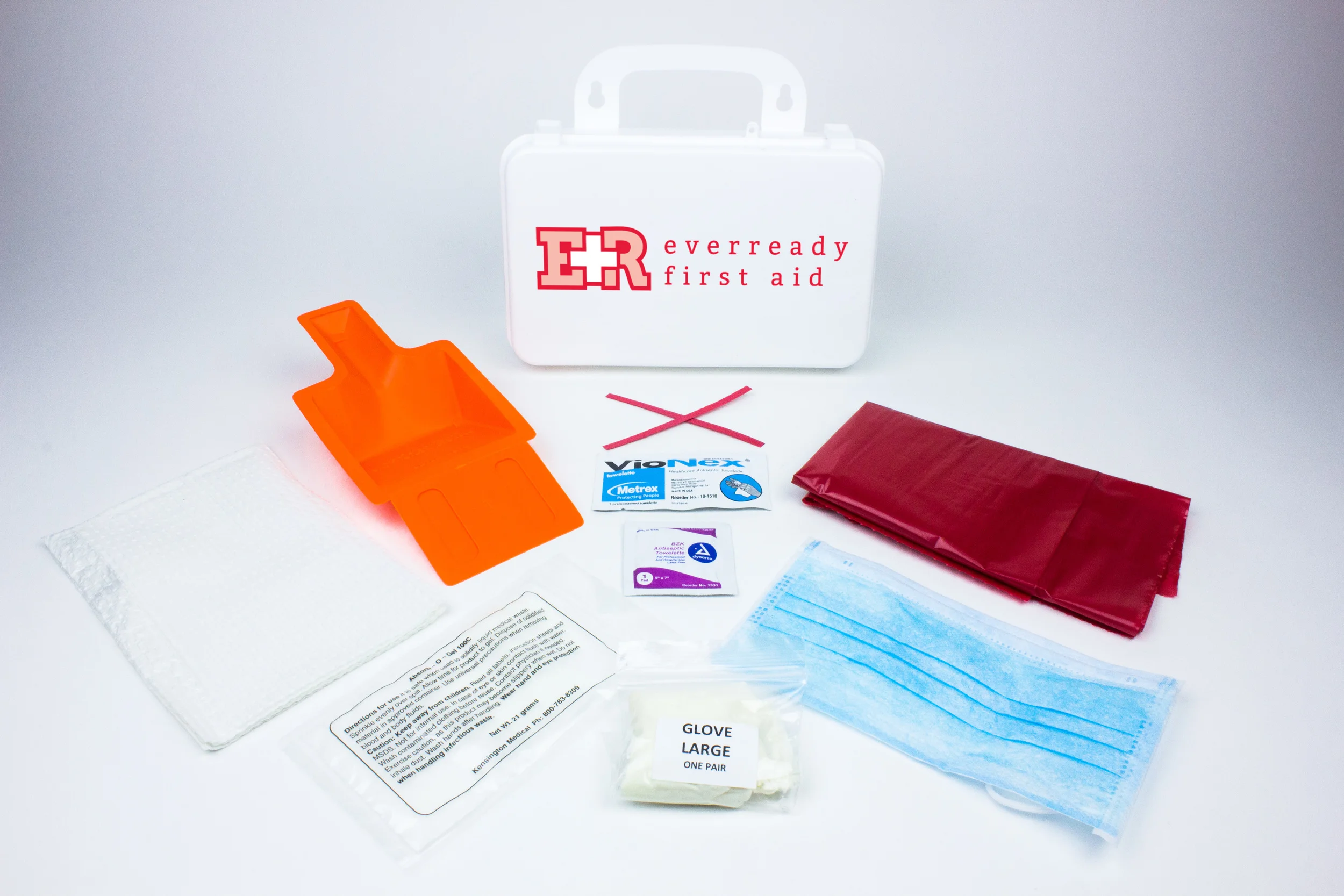 Body Fluid CleanUp Kit in Mountable Case — Ever Ready First Aid