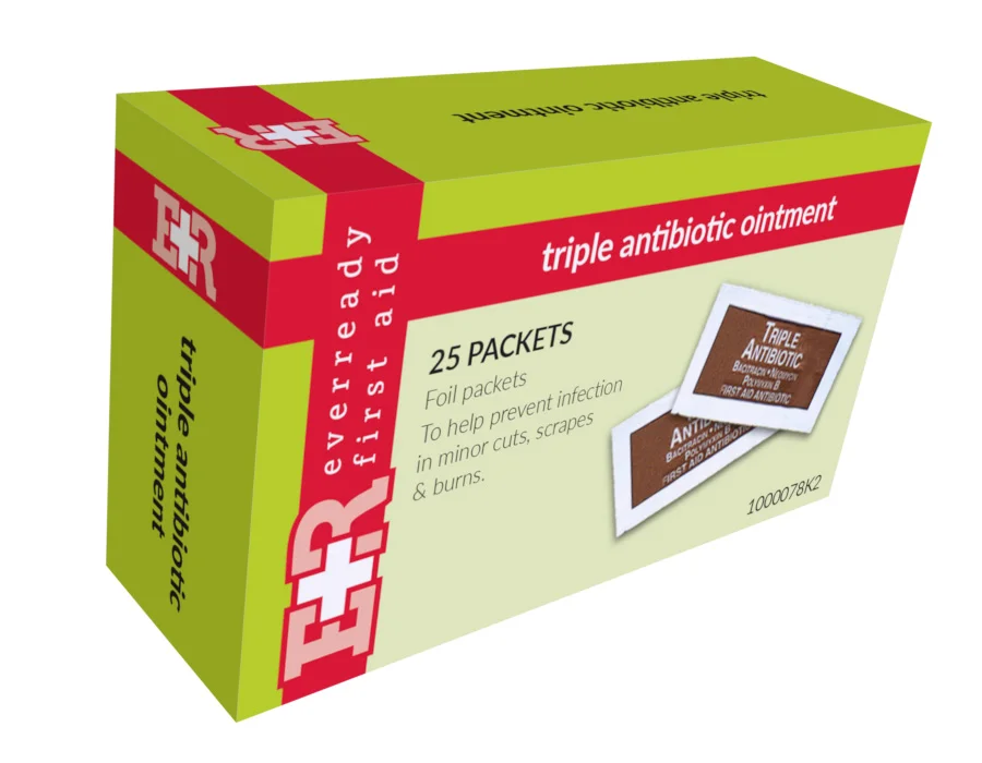 Triple Antibiotic Ointment Packets, In Kit Unit Box, 25'S — Ever Ready