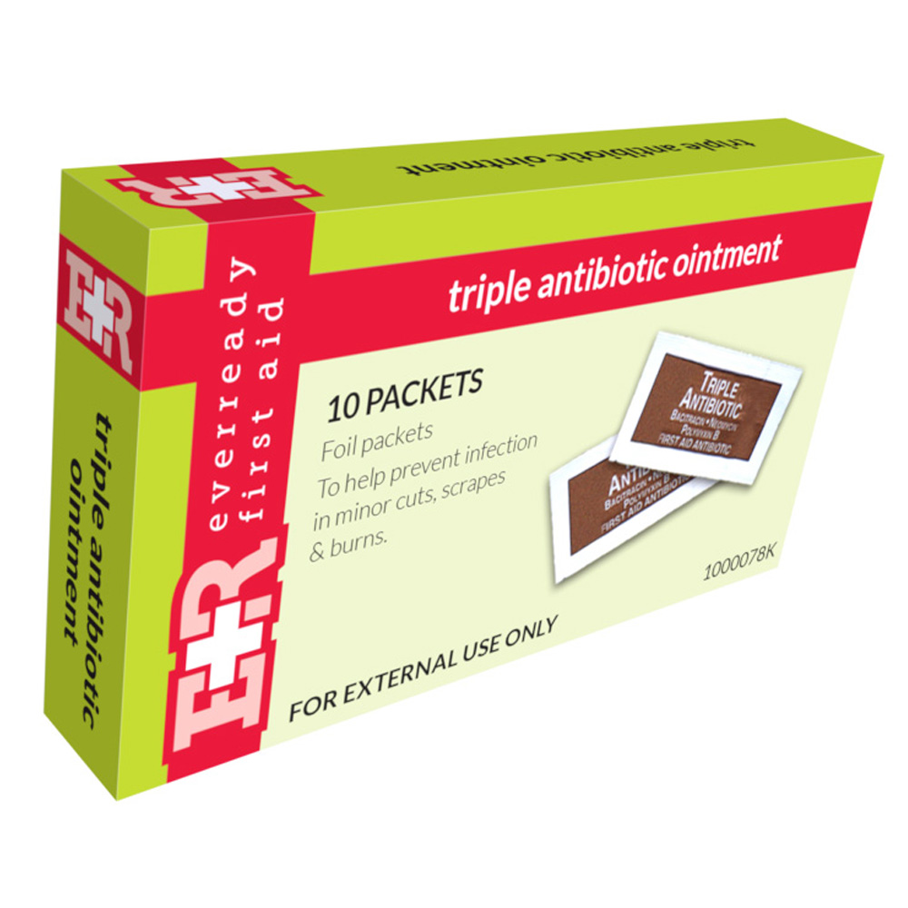 Triple Antibiotic Ointment Packets, In Kit Unit Box, 10'S — Ever Ready