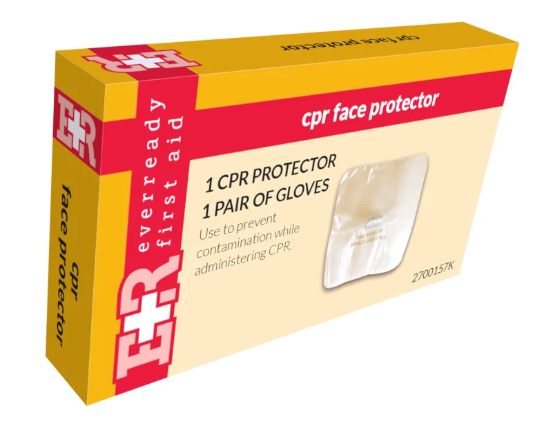 CPR Mask / Protector w/ Gloves, In Kit Unit Box — Ever Ready First Aid