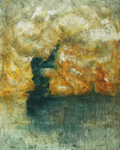 On the Edge Oil and Acrylic on Canvas 40"x50", 2011 Private collection