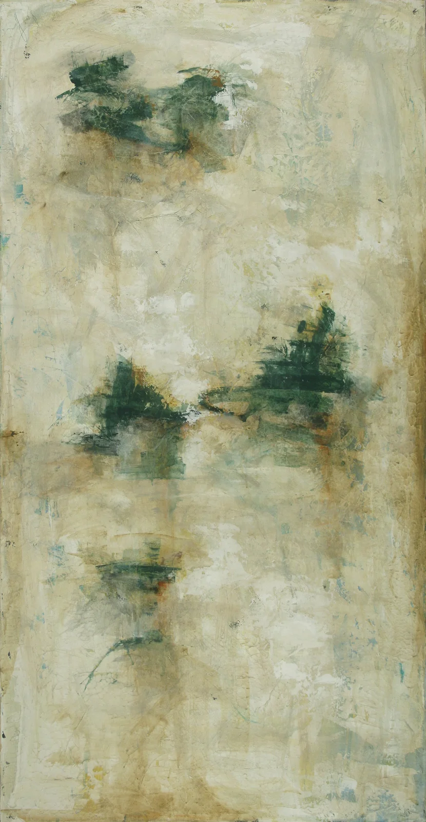 Haus Green Oil and Acrylics on Canvas 28"x54"x2", 2010