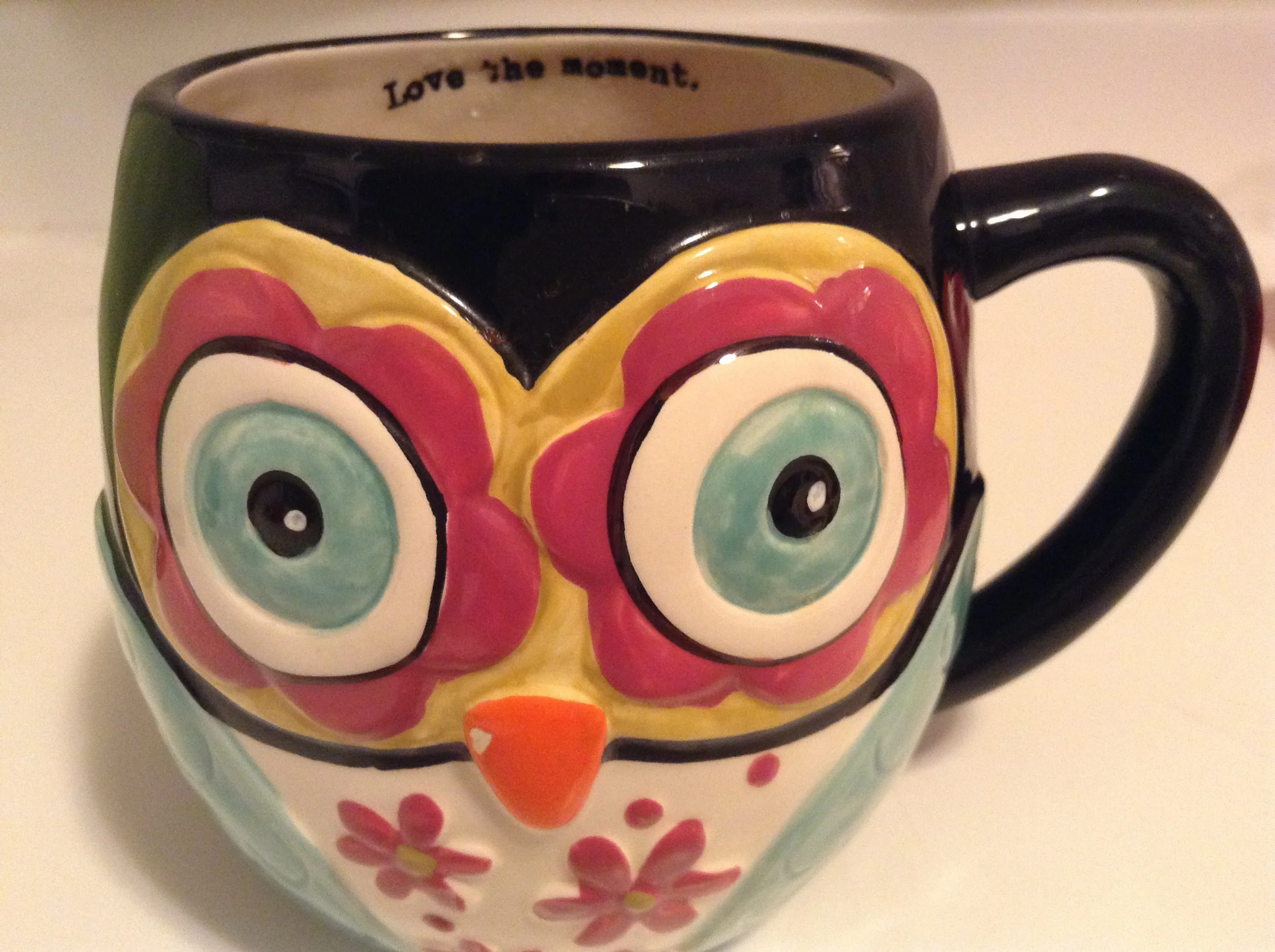 Listen to the owl mug and love the moment