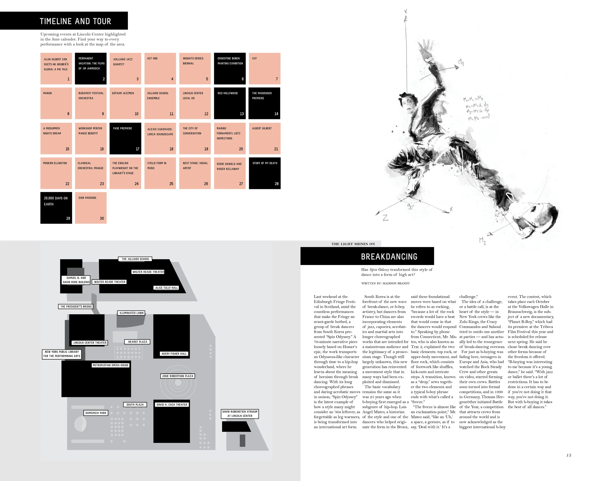 Printed Publication: Calendar, Map and Spotlight Spread