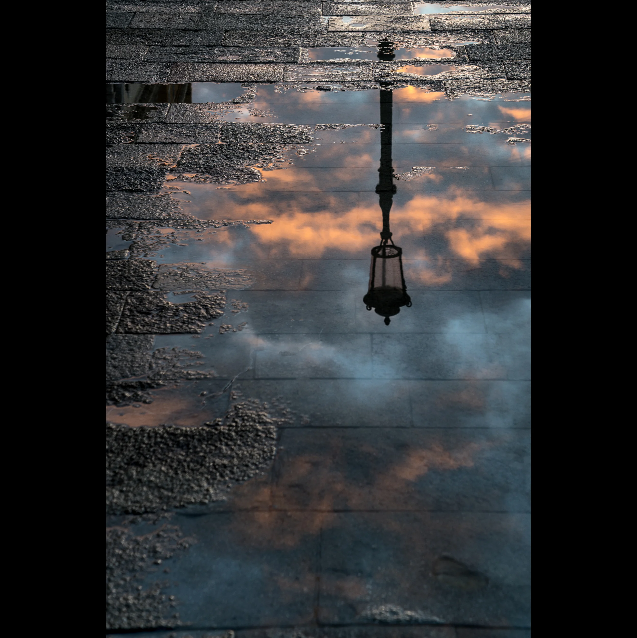 Venice - Lamp Post reflection