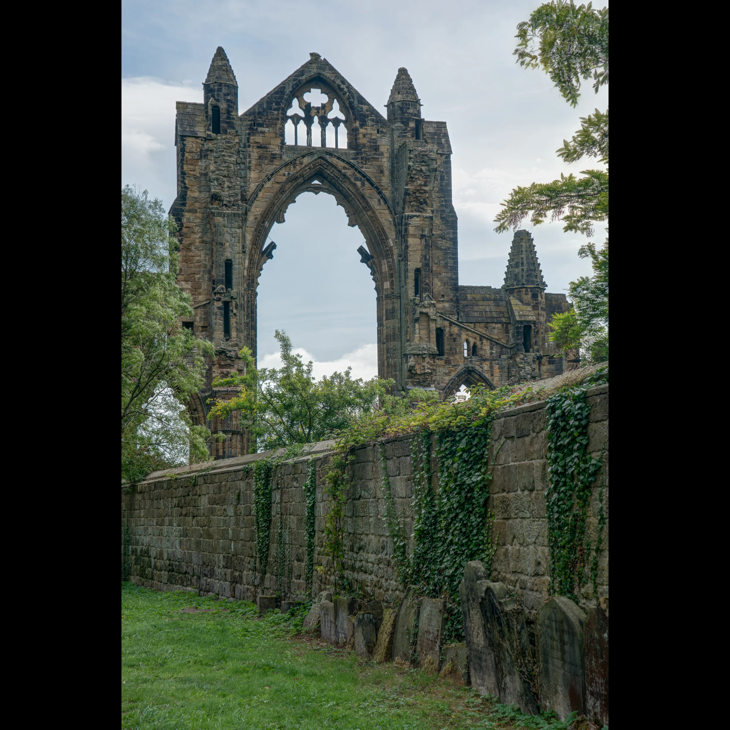 St. Nicholas churchyard and neighboring Gisborough Priory, Yorkshire