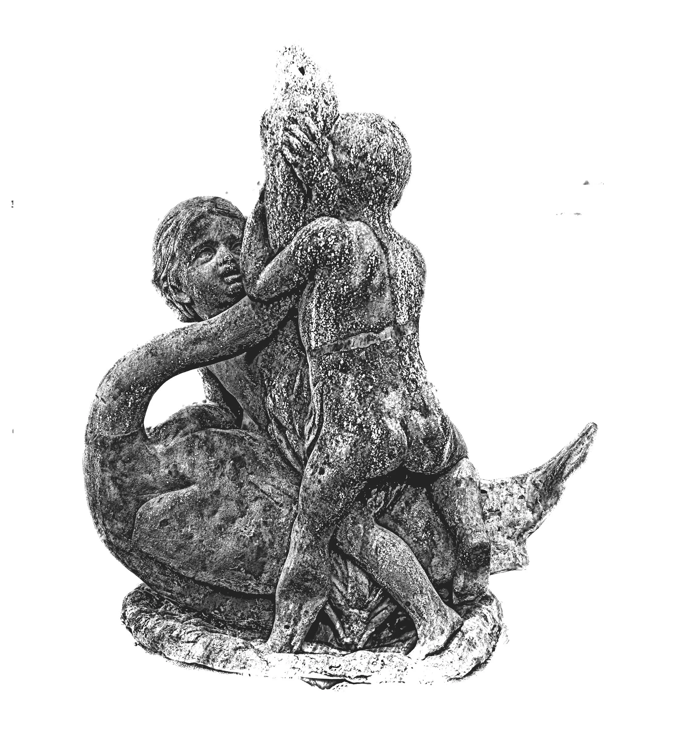 Cherubs & Swan in Fountain