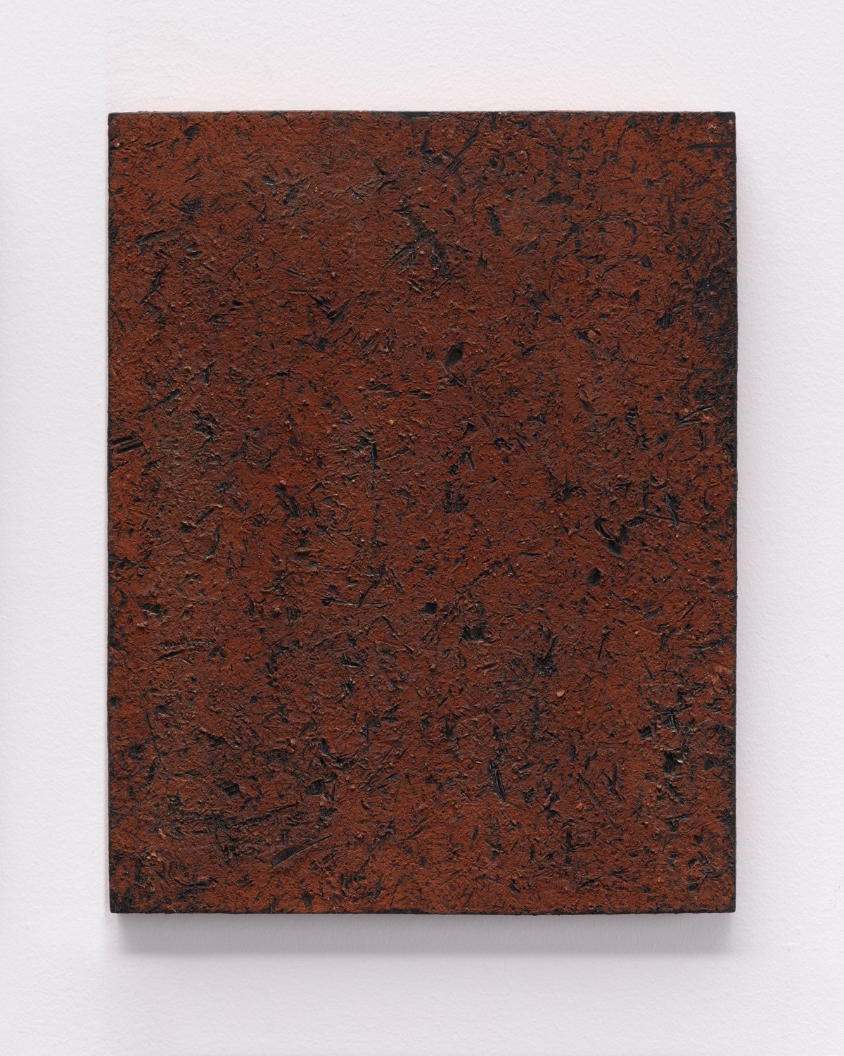"Trace", 2020, Hand-made oil paint from foraged clays on wood, 