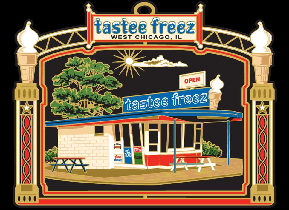 2009- Tastee Freez (Out of Stock) This traditional seasonal walk-up ice cream stand at 130 Fremont Street was built in 1955. Established in 1950 the Tastee-Freez chain remains one of the oldest franchise operations in the U.S.; with their automatic continuous mix freezer they made soft-serve ice cream an American treat. The West Chicago franchise received the 2008 National Store Owner of the Year Award as the best of more than 1,000 stores in the U.S.