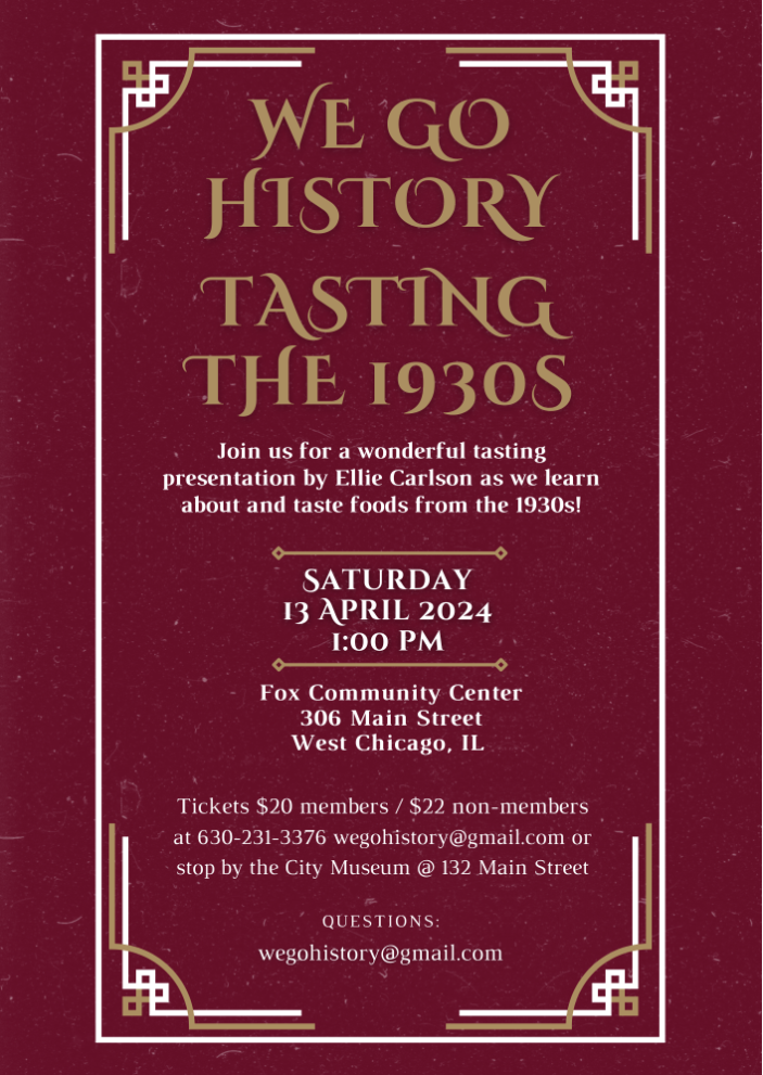 We Go History: Tasting the 1930s