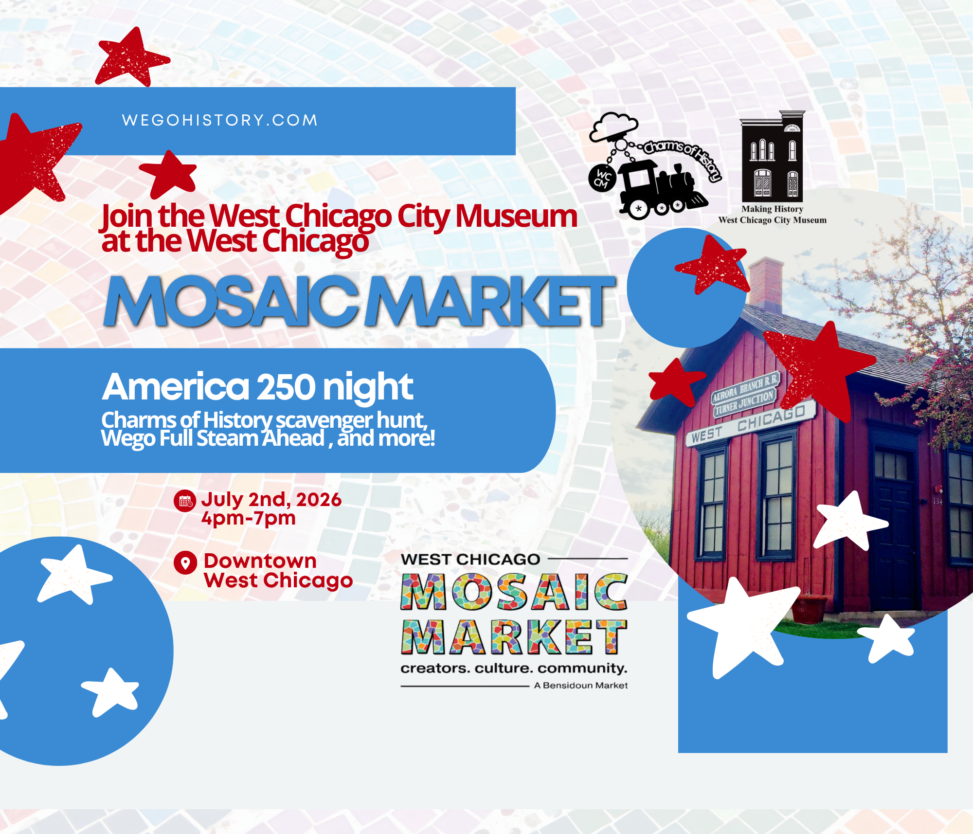 Mosaic Market America 250 Night