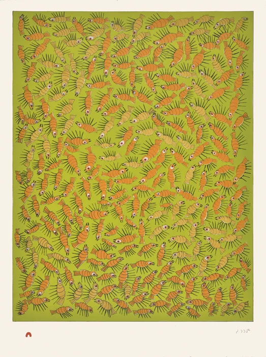 Cee Pootoogook ARCTIC LICE Lithograph 2015 76.3 x 57 cm $800.00 CDN Released in the 2015 collection Dorset ID#: 15-in04