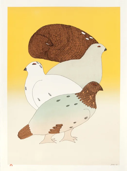 Ningeokuluk Teevee FOUR SEASONS Lithograph 2005 76.4 x 56.7 cm $700.00 CDN Released in the 2013 collection Dorset ID#: 13-13
