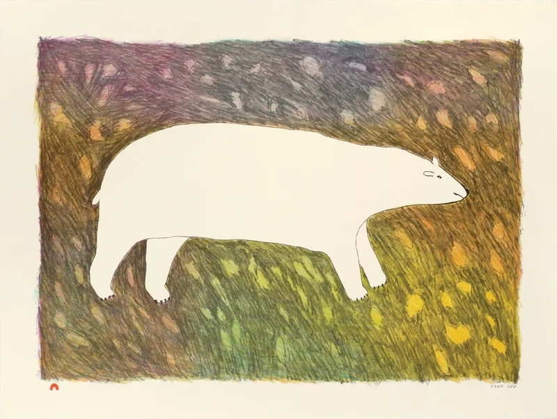 Papiara Tukiki TUNDRA BEAR Lithograph 2012 57.5 x 76.7 cm $600.00 CDN Released in the 2012 collection Dorset ID#: 12-19