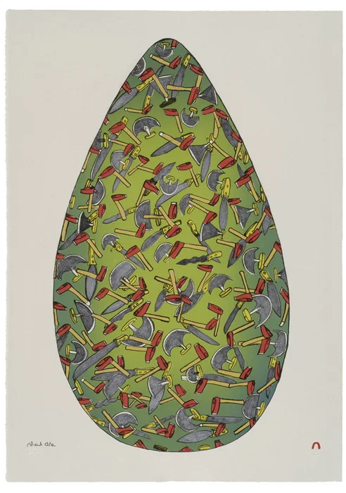 Shuvinai Ashoona EGG Lithograph 2006 61 x 43.3 cm $600.00 CDN Released in the 2006 collection Dorset ID#: 06-33