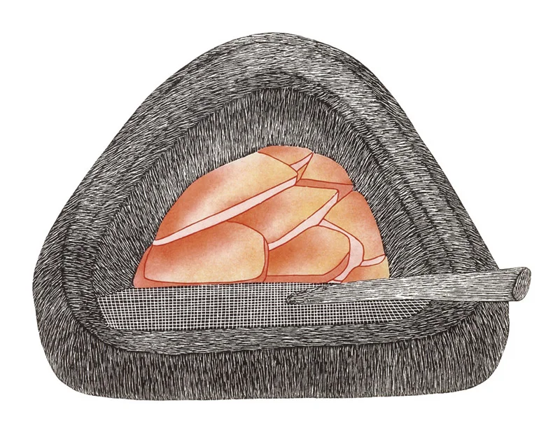 Shuvinai Ashoona STONE QULLIQ Stonecut & Stencil 2003 53.5 x 64 cm $450.00 CDN Released in the 2003 collection Dorset ID#: 03-31