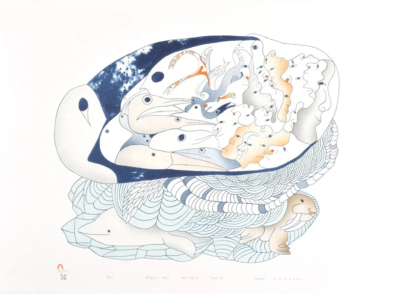 Mayoreak Ashoona VISION Lithograph & Stencil 1995 56.7 x 76.1 cm $450.00 CDN Released in the 1995 collection Dorset ID#: 95-27