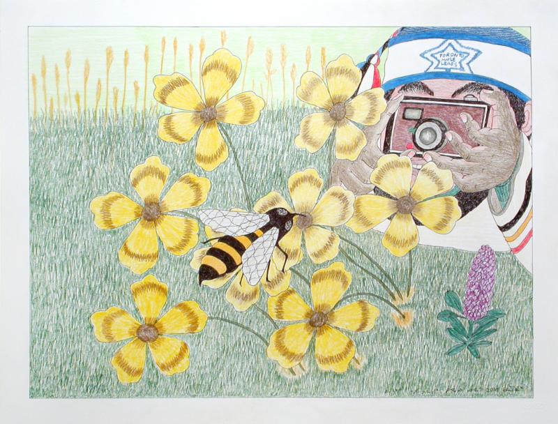 Untitled 2010, ink and coloured pencil on paper