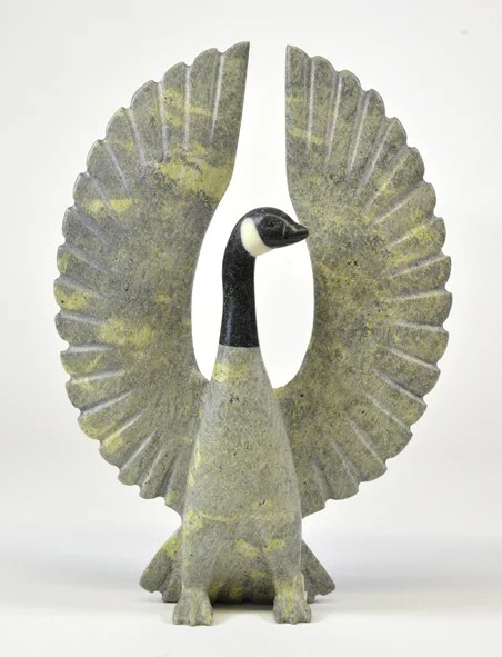 Johnnysa Mathewsie 7061L Goose , 2017 serpentinite H11” W8” D2”