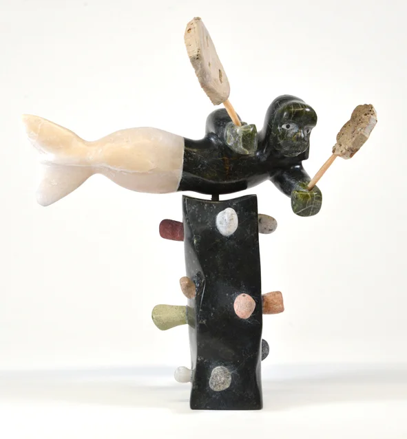 Palaya Qiatsuq 8563M Sedna , 2019 serpentinite, marble H12” W11” D6.5”