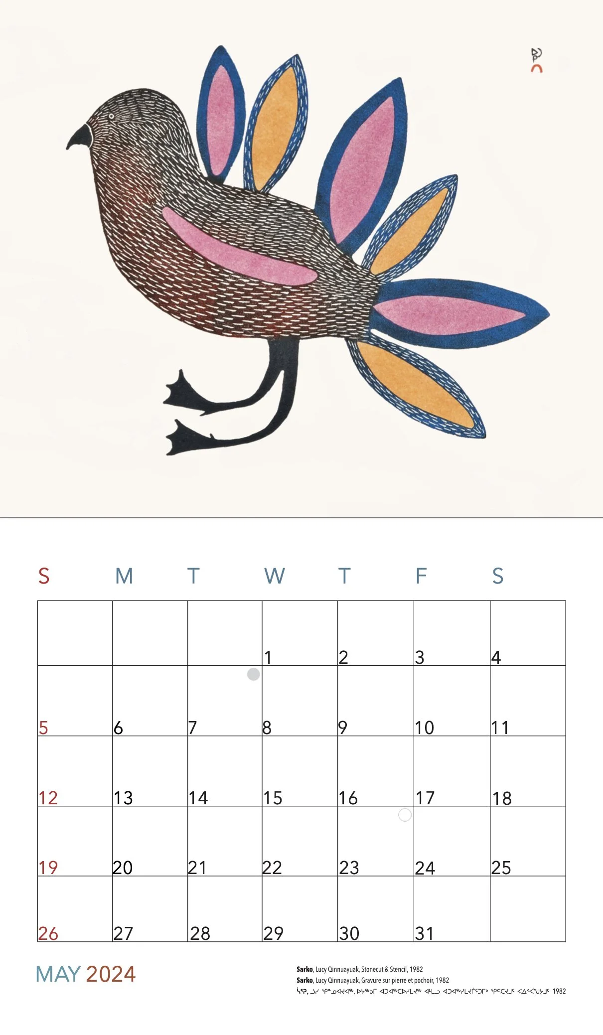 2024 Inuit Art Calendar DORSET FINE ARTS