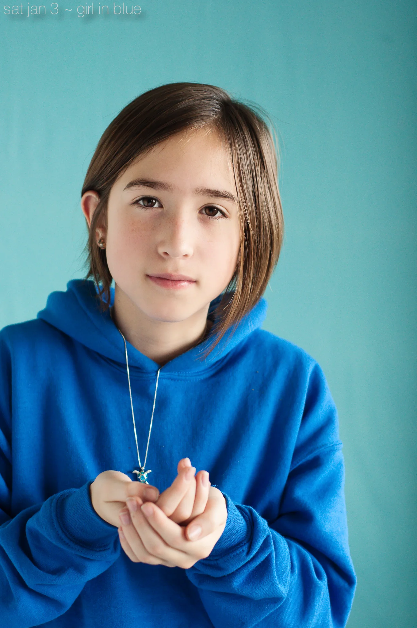 girl in blue