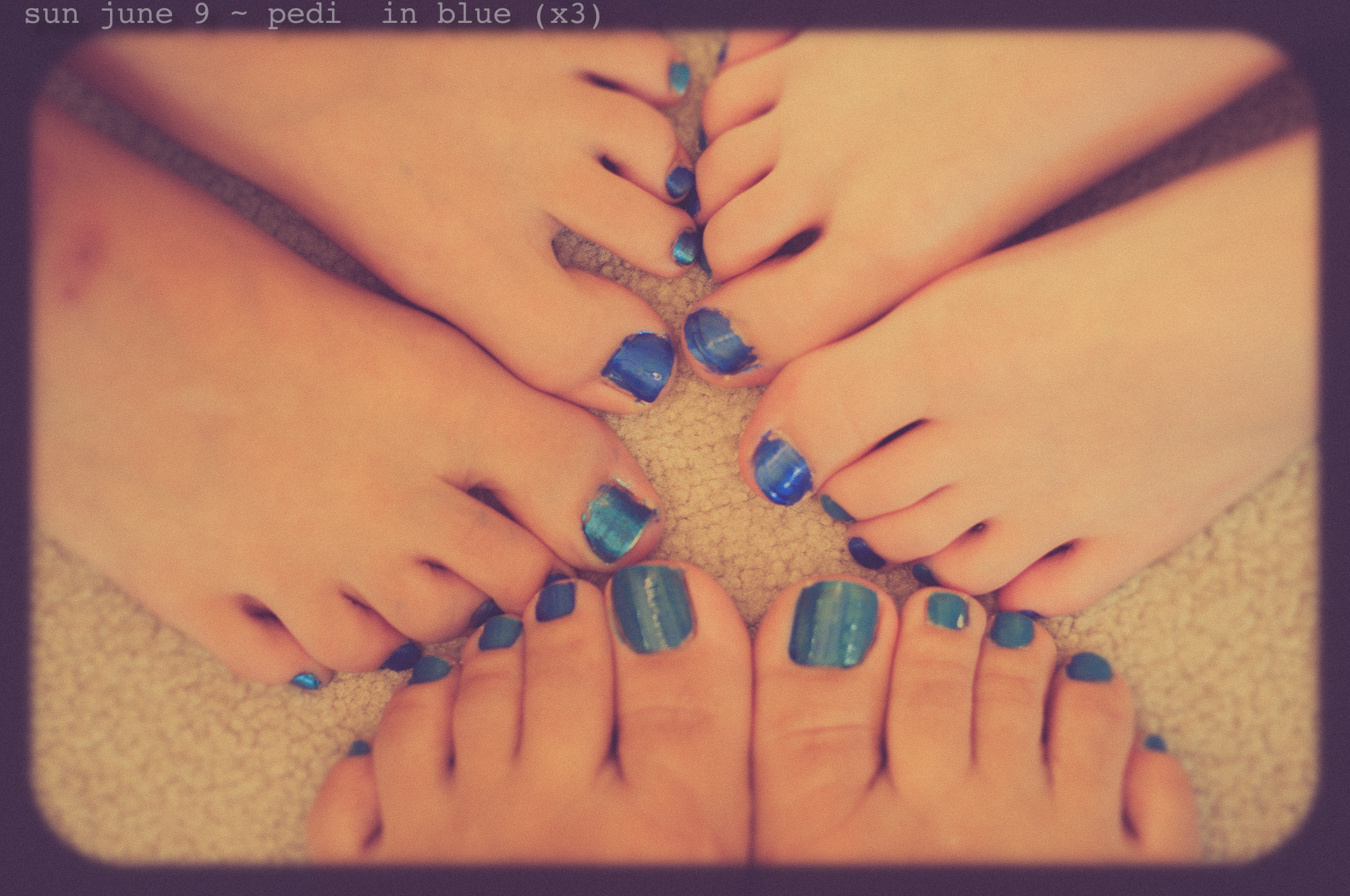 pedi  in blue (x3)