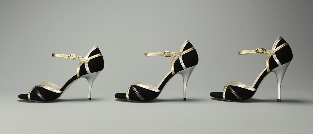 Shoe style Jamas Retornaras Cerrado Tango Shoes - heel heights