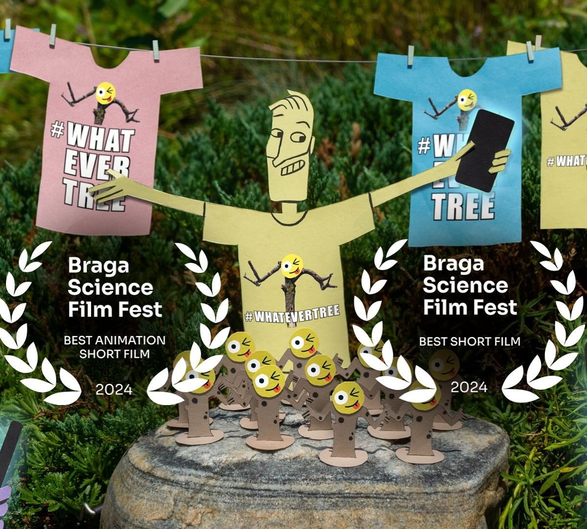 I don&rsquo;t want to Braga, but #WhateverTree just won Best Animation AND Best Short Film at the Braga Science Film Fest! 

What an honour. I&rsquo;m so happy the scientific roots of my social-media-tree film are connecting with audiences in Portuga