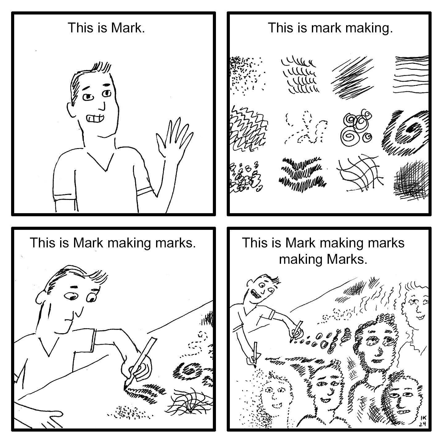 markmaking 〰️〰️〰️➰➰➰➿➿➿▪️▪️▪️🟰🟰🟰💱💱💱⛓️⛓️⛓️🫧🫧🫧🌪️🌪️🌪️🌫️🌫️🌫️🕸️🕸️🕸️

Planning a new experimental animation course. How does mark making inform movement? I hope lines, patterns, shapes, and colour can inspire some new 2D animated characte