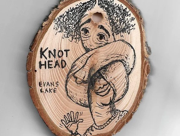 The Knothead Award is given to an Evan&rsquo;s Lake camp staff member who did something foolish (not on purpose, and not causing injury) 🪢🙊

I drew it 30+ years ago at my old summer camp and had the honour of remaking it in 2025! 

Thanks @evanslak