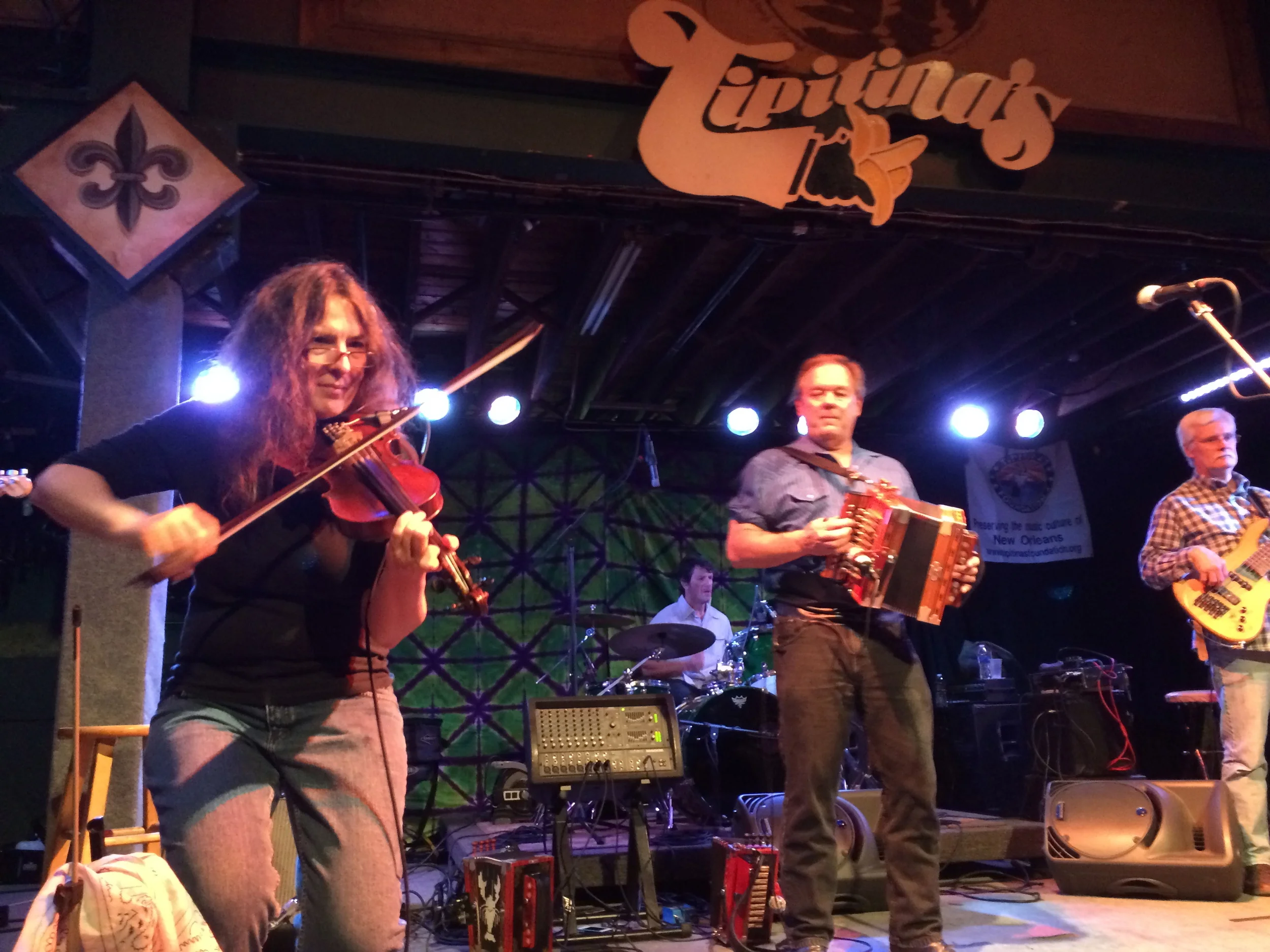A great night of music with Gina Forsyth, Bruce Daigrepont and friends at Tipitina's in New Orleans!