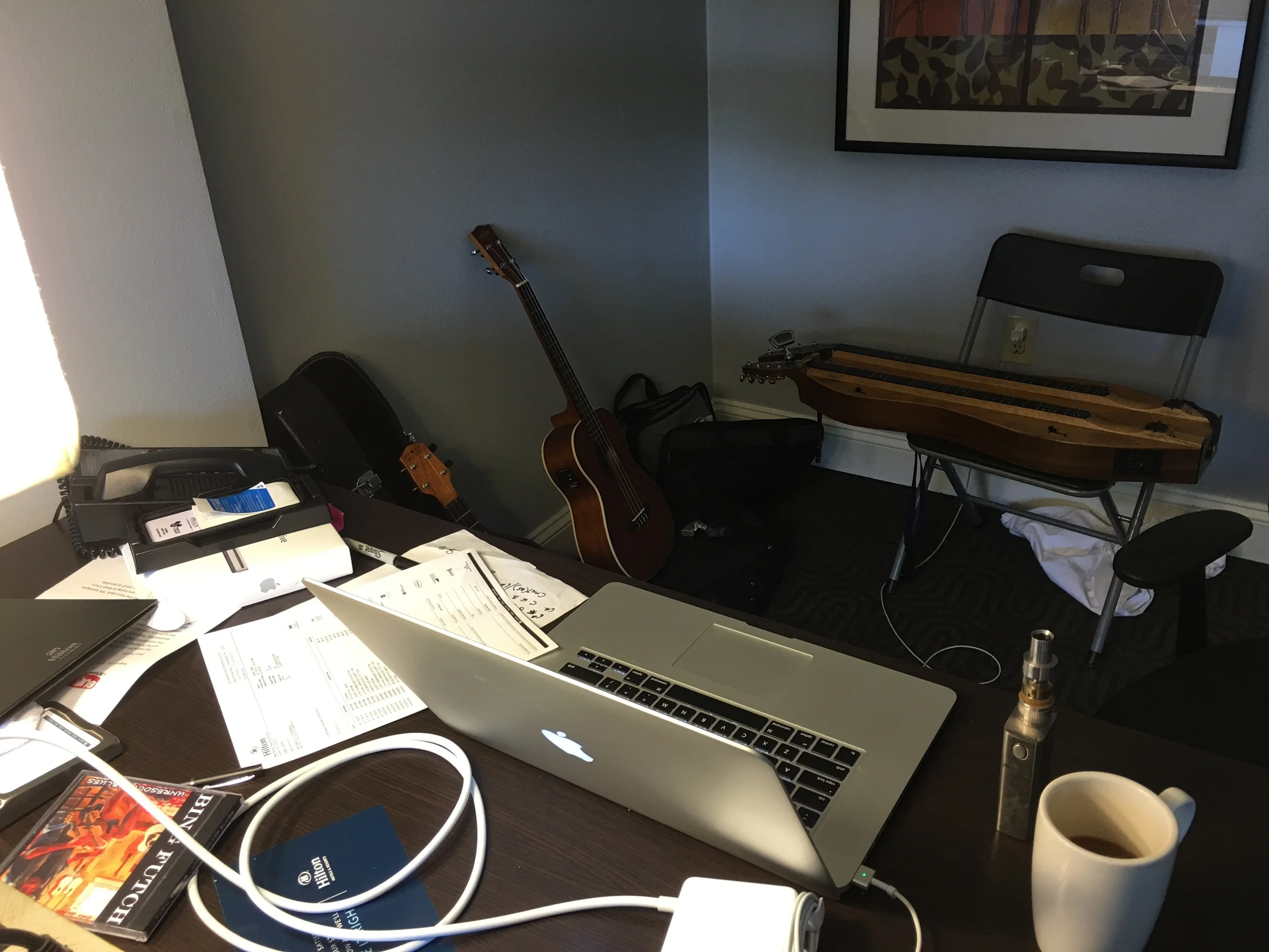 My temporary temporary office.