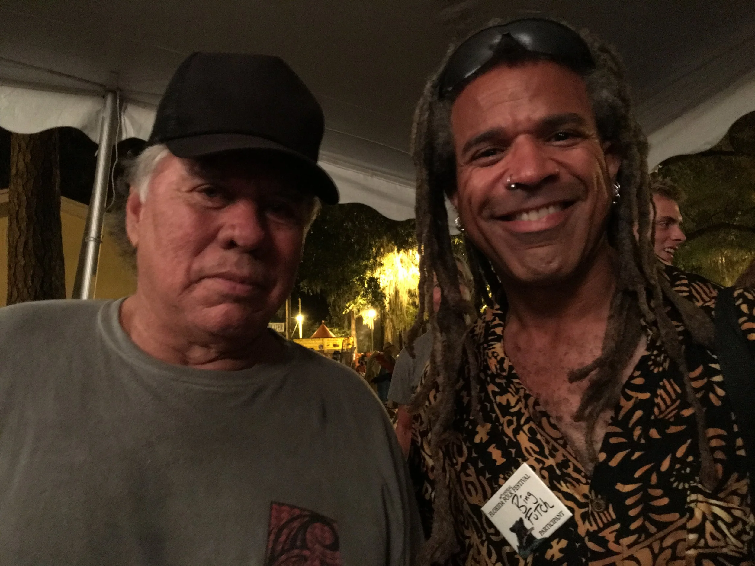 The highlight of summer tour: meeting Chief Jim Billie of the Seminole Nation after a screening of his film "Wrestling With Alligators: The New Seminole Wars." Jim was awesome, spoke with me at length about my family and I even had the honor of playing and singing "Big Alligator" with him later on in a jam with Raiford Starke. An incredible man; a legend. 