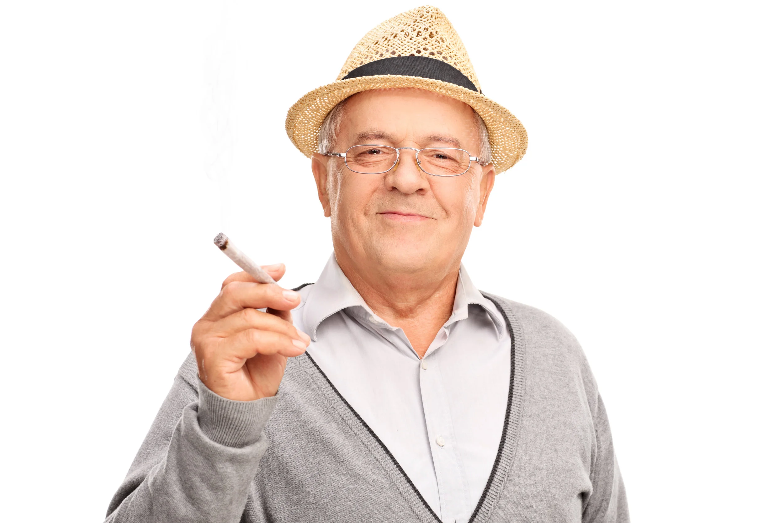 Yes, that's a joint. I wanna grow up to be a cool old dude like this!