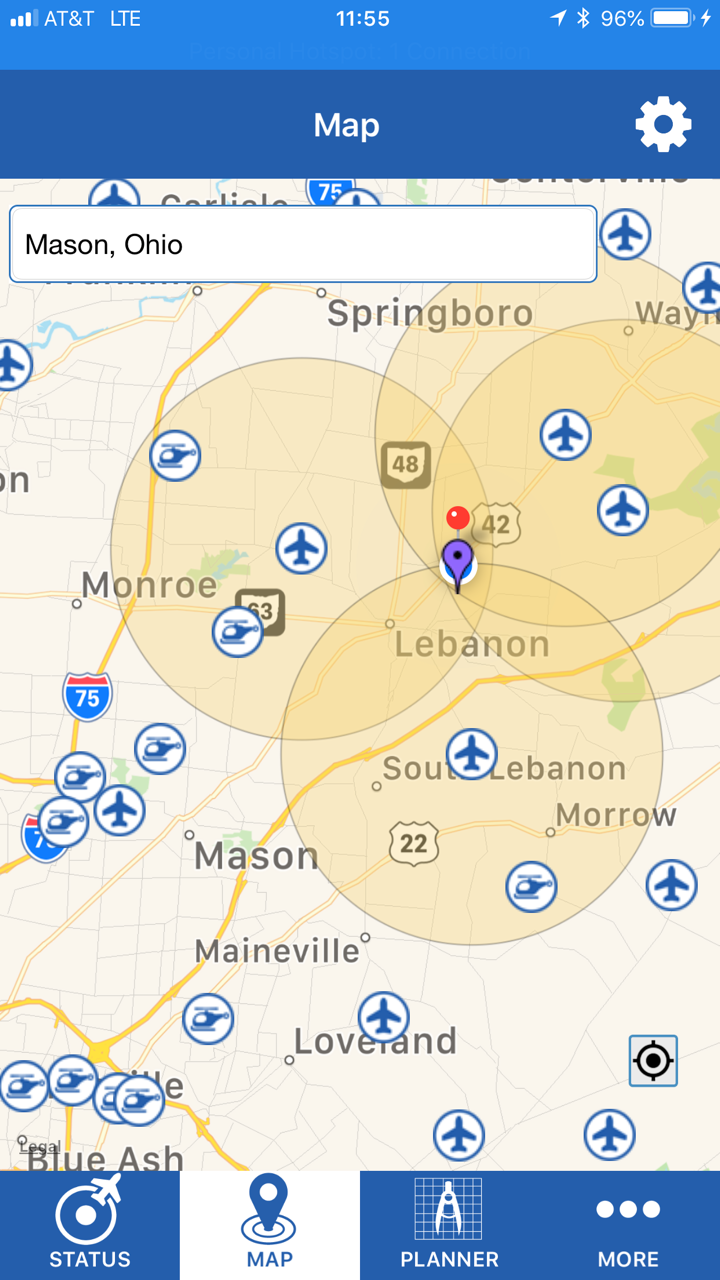 The FAA's B4UFly app.