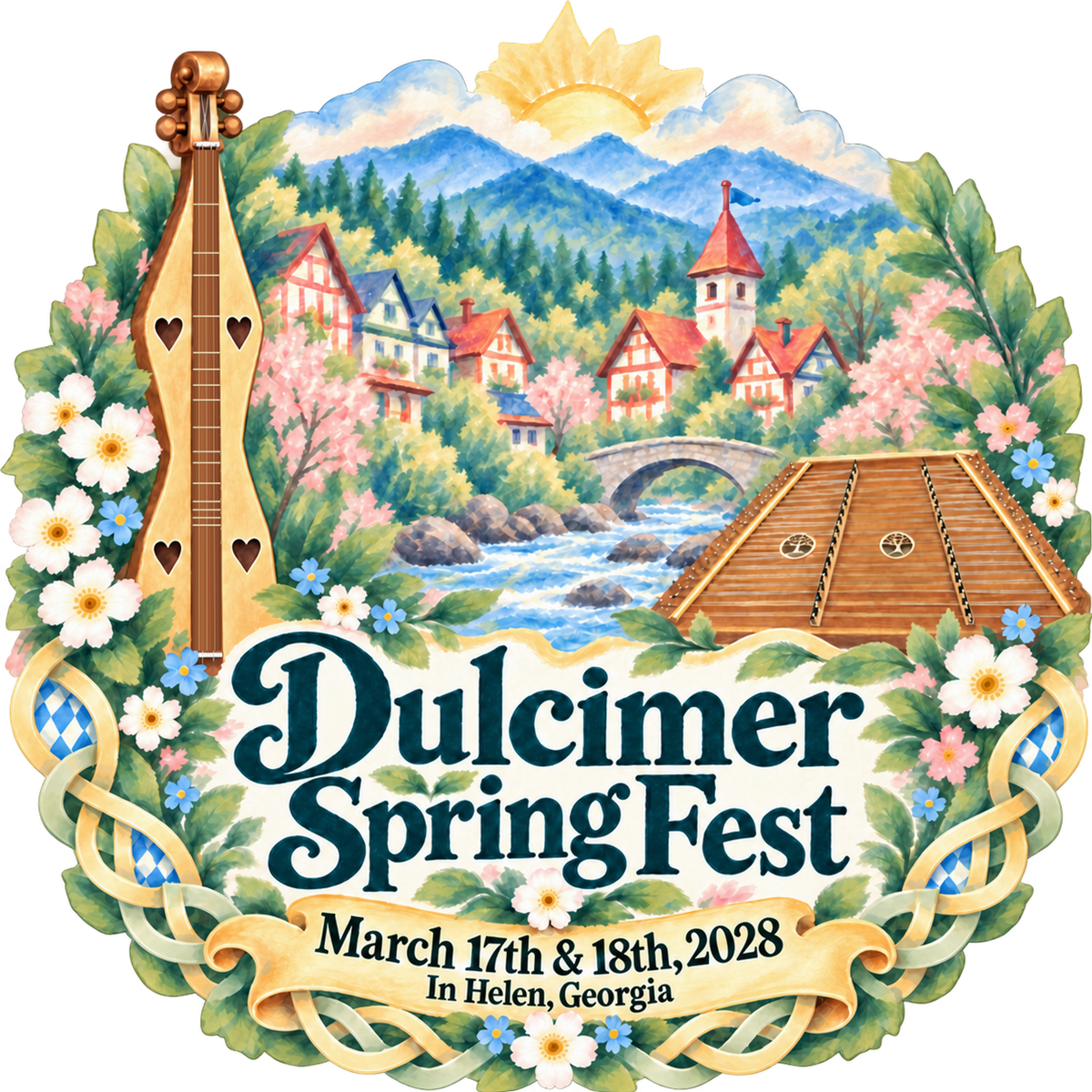 Dulcimer Spring Fest — March 17–18, 2028, in Helen, Georgia.